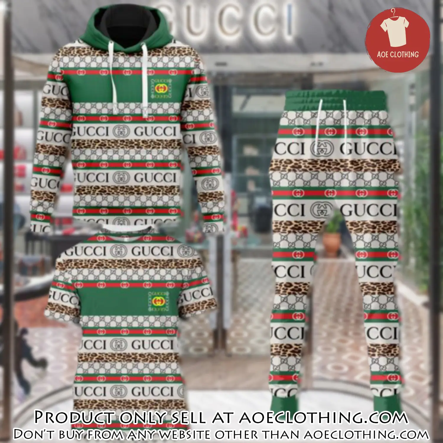 Gucci luxury brand combo tshirt hoodie long pants set trending 24 outfit sport lcs1033 aoe1446064